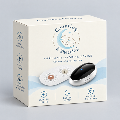 Counting & Sheeping Hush anti-snoring device box
