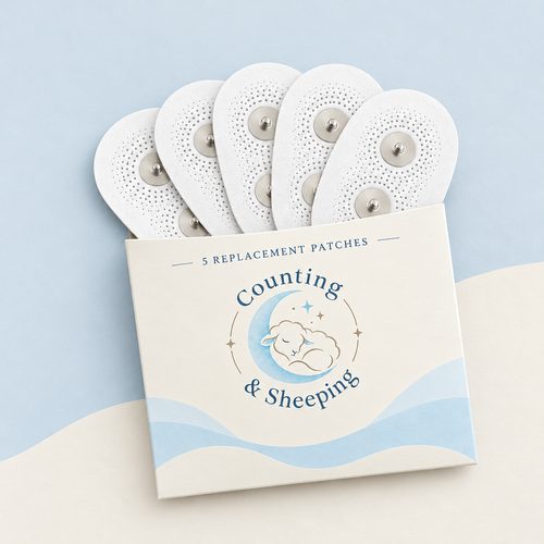 5 Hush replacement patches in a Counting & Sheeping sleeve